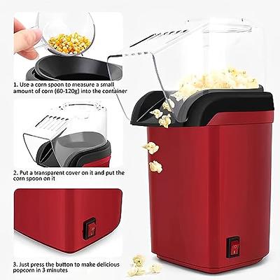 Popcorn Maker, Popcorn Machine, Hot Air Popcorn Maker, 3 Minutes