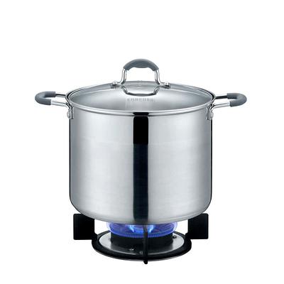 NutriChef 6 qt. Stainless Steel Heavy Duty Induction Pot, Soup Pot, Stockpot  with Lid NCSP6 - The Home Depot