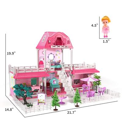 Lucky Doug Doll House for 3 4 5 6 7 Years Old Girls Toddlers Kids