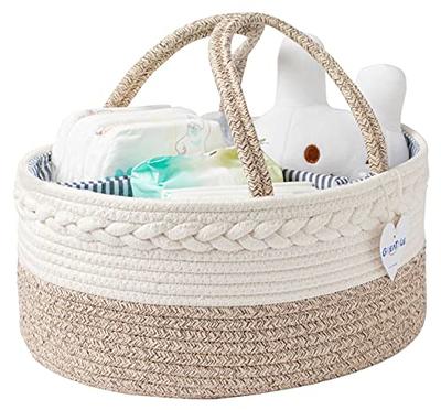 Luxury Little Baby Diaper Caddy Organizer - Rope Nursery Storage