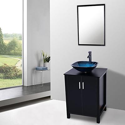 Eclife 36 Bathroom Vanities Cabinet with Sink Combo Set,Matte Black F