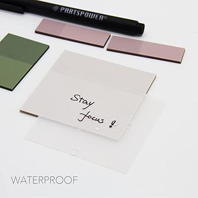 PARTSPOWER Transparent Sticky Notes, Clear Sticky Tabs