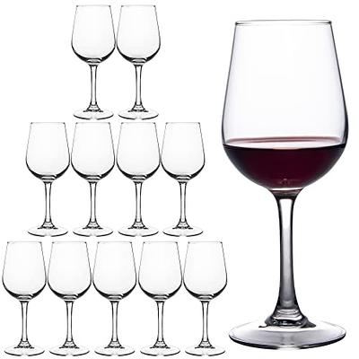 JYB&XY Red or White Wine Glasses 15oz Hand Blown Premium Crystal Square Wine Glass Set of 4 Unique Large Wine Glasses Long Stem for Men or Women