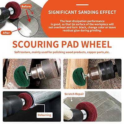  5Pcs 4.5 x 7/8 Nylon Fiber Buffing Wheel Scouring