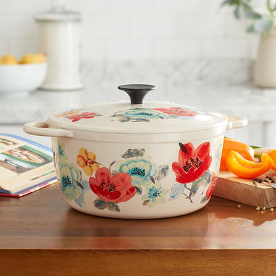 The Pioneer Woman Vintage Bloom 3-Quart Enamel Cast IronDutch Oven 