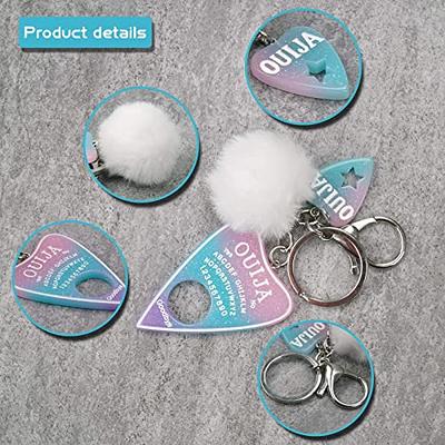 Resin Women Gift Ornaments Pink Pompom Jewelry Car Keyring Plush