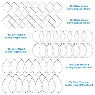 Ximalun 120Pcs Earring Hoops for Jewelry Making,Earring Finding  Hypoallergenic Earrings Beading Hoop Bulk Open Bezel Pendant Frame Teardrop  Square Round Circle Earrings Making Supplies for DIY Crafts - Yahoo Shopping