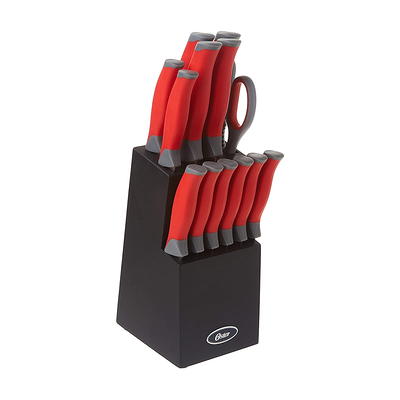 Oster Lindbergh 14 Piece Stainless Steel Cutlery Set Black Block, Red/Black  - Yahoo Shopping