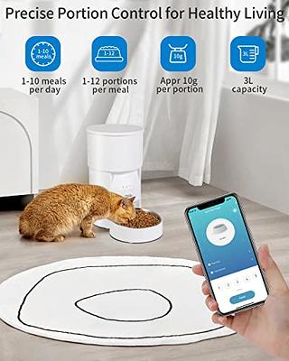 QLIFE Automatic Cat Dog Feeder: Dry Food Dispenser for Dog, Auto