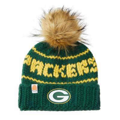 Men's Green Bay Packers New Era Green Toasty Cover Cuffed Knit Hat with Pom