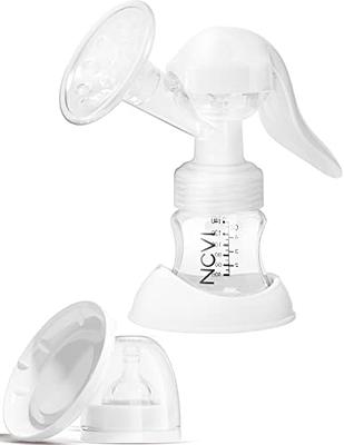 Elfzone Manual Breast Pump, Adjustable Suction Silicone Hand Pump  Breastfeeding, Small Portable Manual Breast Milk Catcher Baby Feeding Pumps  