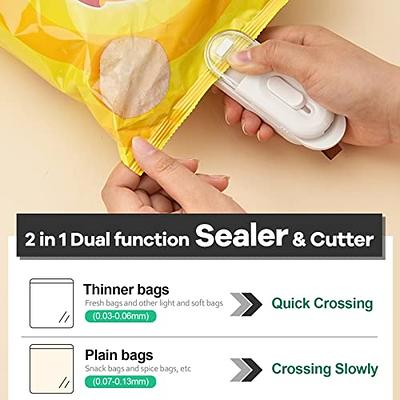 Mini Bag Sealer Chip Bag Sealer Portable Handheld Heat Vacuum Sealer with  Cutter Plastic Bag Sealer Bag Resealer Machine for Chip Bags Automatic Bag  Sealer - Yahoo Shopping