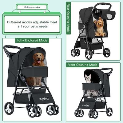 Cat Carrier with Wheels, Travel Pet Carrier Small Dog, Puppy Stroller for  Small