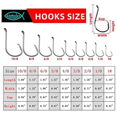 Circle Hooks Fishing Hooks 2X Strong 170PCS/Box220PCS/Box Octopus Catfish  Fish Bulk Fishing Hooks Set Saltwater Freshwater Gear Equipment#1 1/0 2/0  3/0 4/0 5/0 6/0 8/0(BLACK-170PCS) - Yahoo Shopping