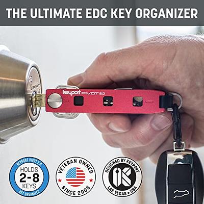 Keyport Pivot 2.0 - Premium Key Organizer Keychain w/Key Ring for
