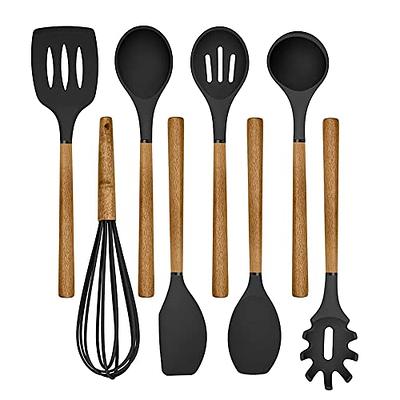 8 Pcs of Wooden Spoons for Cooking Kitchen Utensil Set Nonstick Spatulas 