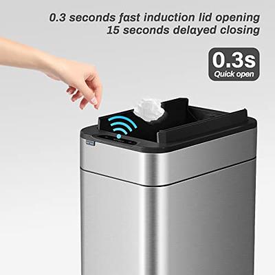 Anborry Bathroom Automatic Trash Can 2 Pack 2.2 Gallon Touchless Motion  Sensor Small Slim Garbage Can with Lid Smart Electric Narrow Waterproof  Garbage Bin for Bedroom Office Kitchen (Black) - Yahoo Shopping