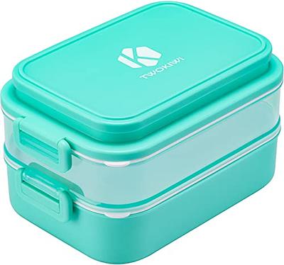 TWOKIWI Bento Box Adult Lunch Box – Lunch Containers for Adults – 7 Cup  Bento Lunch Box with 3 Compartments & Fork, Microwave,Dishwasher & Freezer  Safe (Aquamarine) - Yahoo Shopping