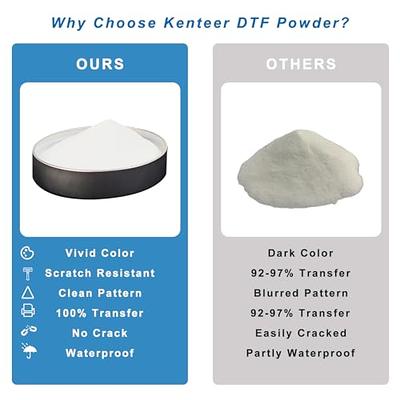 Kenteer DTF Powder for Sublimation, 500g/17.6oz Digital Transfer