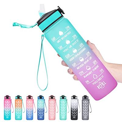 GOSWAG 32oz Motivational Water Bottles with Time Marker & Fruit