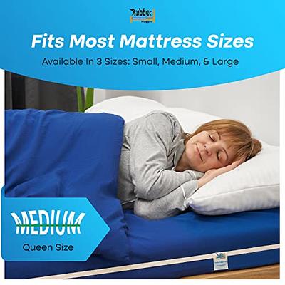 RUBBER HUGGER Bed Sheets Holder Band, Queen Size Mattress, Sheet Holder for  Corners, Elastic Bedding Holder Band to Hold Sheets on The Bed, 1 Strap for  Adjustable Mattresses Included, Medium Size 