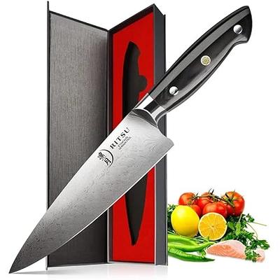 ASETY Knife Set, 15 PCS Kitchen knife Set with Bulti-in Sharpener Block,  High Carbon Stainless Steel Knife Block Set, NSF Food Safe, Dishwasher Safe