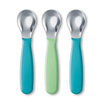 Zulay Kitchen Silicone Baby Spoon (6 Pack) - BPA Free Gum-Friendly