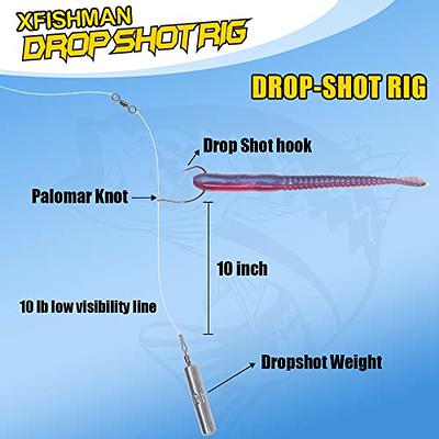 Drop Shot Rigs,5pcs for 1 Set Fishing Ready Tie Rigs with Fishing