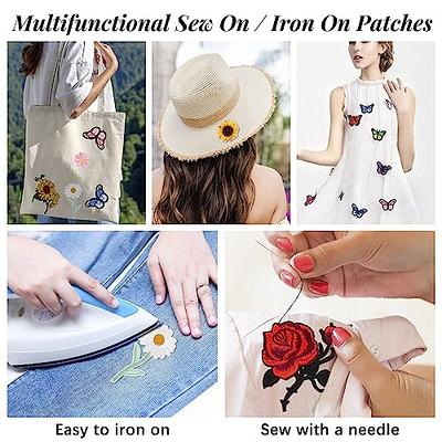 Embroidery Patch Iron On Patches Butterfly Flower Clothing Embroideried  Sticker