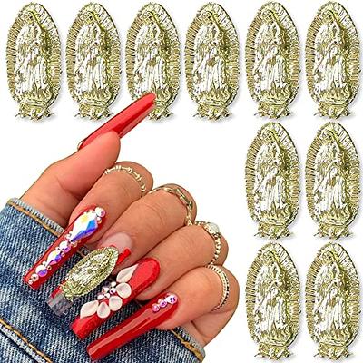 3D Virgin Mary Nail Art Charms San Judas Nail Charm Alloy Virgin Mary  Charms for Nails