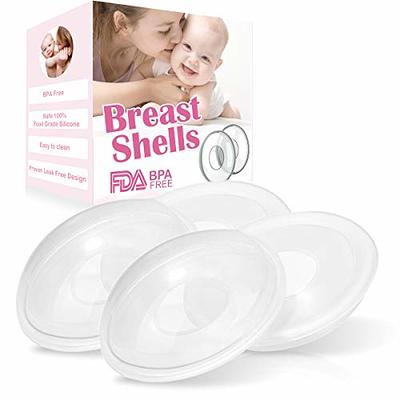 2Pcs Breast Shells & Milk Catcher for Breastfeeding, Breast Shield Nursing  Cups Protect Sore, Engorged Nipples & Collect Breast Milk Leaks