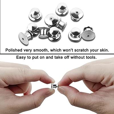 16 Locking Pin Backs Metal Keepers Lock Badge Backing Holder Clasp