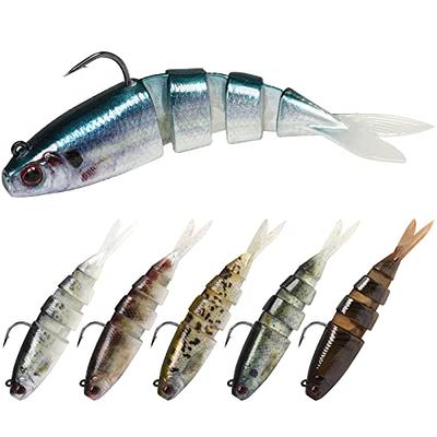 Aventik 80 Pcs Paddle Tail Swimbaits, Bicolor Soft Plastic Fishing Lures T  Tail Shad Bait for Crappie Bass Trout 2 Styles & 8 Colors Mixed Kit - Yahoo  Shopping