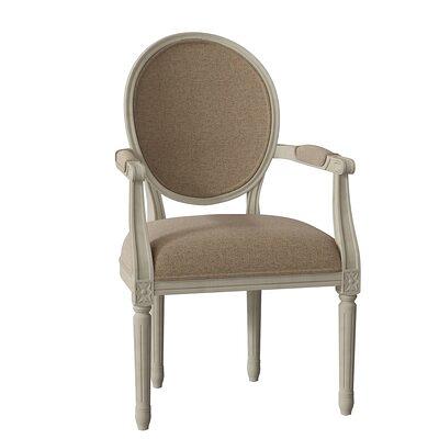 Bayfield Upholstered King Louis Back Arm Chair Fairfield Chair Body Fabric:  9508 Smoke, Frame Color: Walnut - Yahoo Shopping