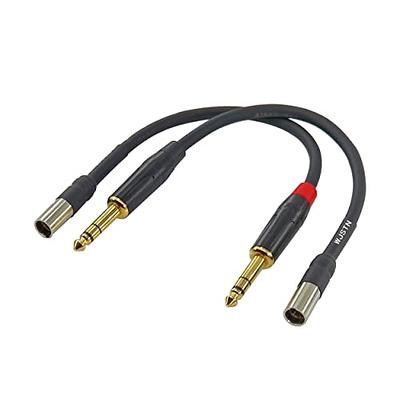 Gold Plated Mini XLR 3Pin Female to 3.5mm TRS Stereo Microphone Cable  Extension