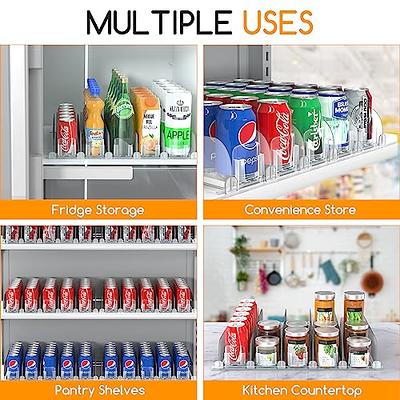 4 Pcs Plastic Portable Soda Can Organizer for Refrigerator Organizer Bins  Drink Storage for Fridge Soda Can Holder for Refrigerator Beer Can Racks  Drink Can Dispensers for Beverage Pantry Fridge Shelf 