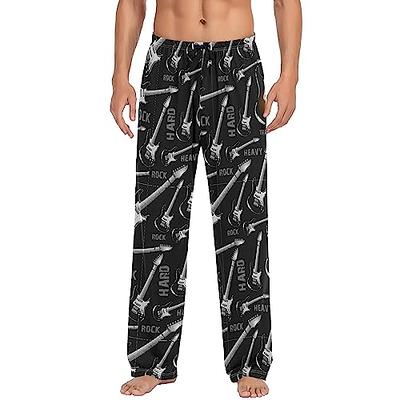 Men's Cotton Waffle Knit Thermal Underwear Pajama Stretch Sleepwear Pants  (Black, L) at  Men's Clothing store