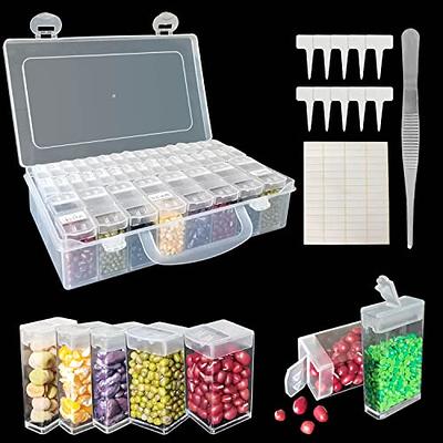 10pcs Diamond Painting Storage Box Diy Beads Organizer, Clear Square  Containers For Jewelry & Nail Art