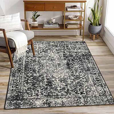 Artmaison Canada 18 in. x 42 in. Non Slip Designer Kitchen Art Mat Long Vinyl Rug Decorative Floor Mat Runner Rug, Blue/ White