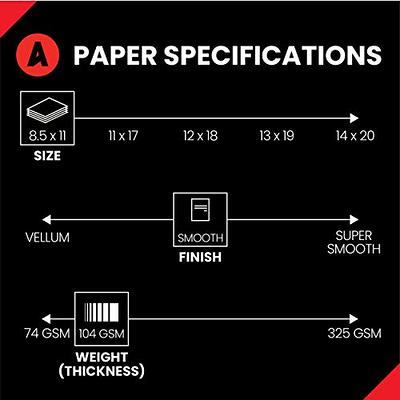 Premium A4 (8.3x 11.7) Printer Paper - 28lb Bond / 70lb Text (105 gsm)  Bright White Paper (100 Sheets)