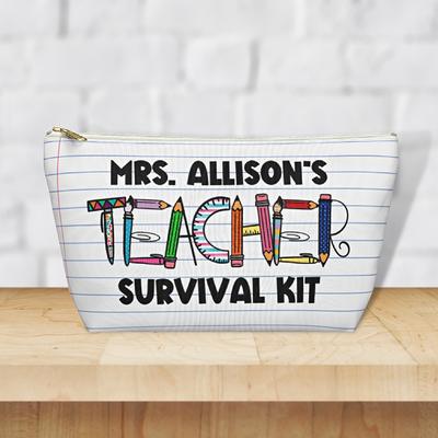 Personalized Teacher Pencil Bag, Personalized Gifts, Makeup Bag