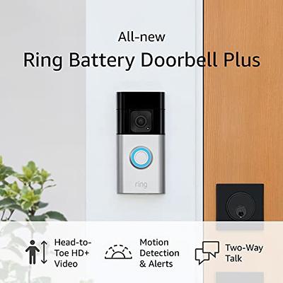 Shop Ring Video Doorbell - Satin Nickel + Stick Up Camera Plug-in - Black  Bundle at