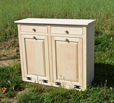 Amish Handcrafted Solid Wood Vegetable Bin / Cabinet - The Wood