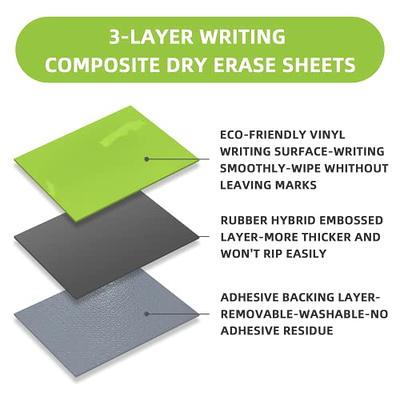 Clear Dry Erase Board Paper-Whiteboard for Fridge-Clear Contact Paper  Sheets for Wall-Adhesive Dry Erase Board Sticker for