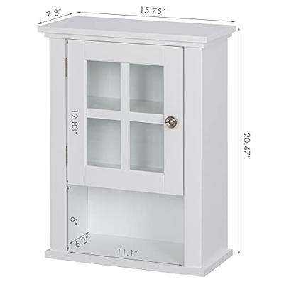 Spirich Bathroom Wall Cabinet with Glass Doors, Small Hanging