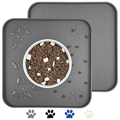 Yinuomo Dog Food Mat, Water Absorbent Pet Food Mat, Non Slip Placemat for Pets  Bowl and