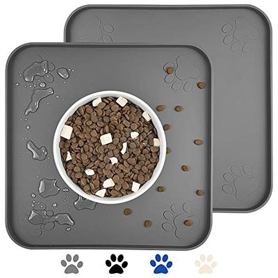 Yinuomo Dog Food Mat, Water Absorbent Pet Food Mat, Non Slip Placemat for  Pets Bowl and