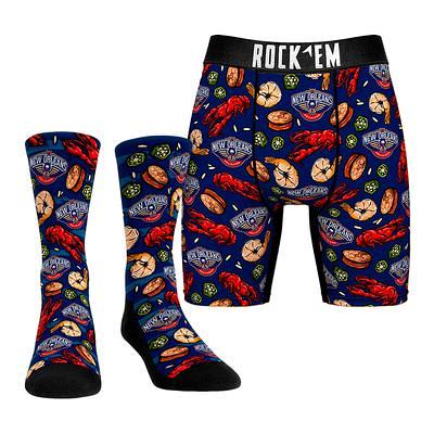 Men's Rock Em Socks New York Giants All-Over Logo Underwear and Crew Socks  Combo Pack