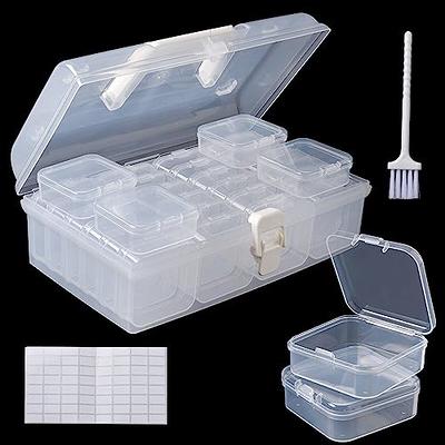 24 Pcs Small Bead Organizer Plastic Bead Storage Containers Clear