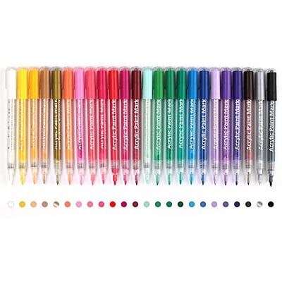 Tesquio 36 Colors Paint Markers Paint Pens, Dual Tip Acrylic Paint